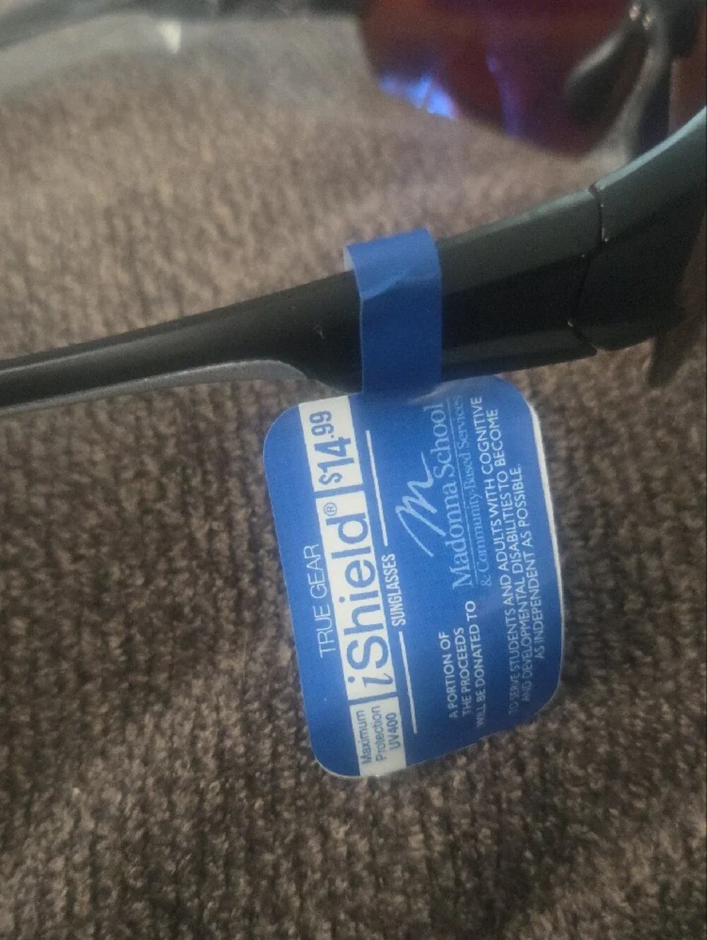 Men's Brown Lens Sport Sunglasses with Black Frame